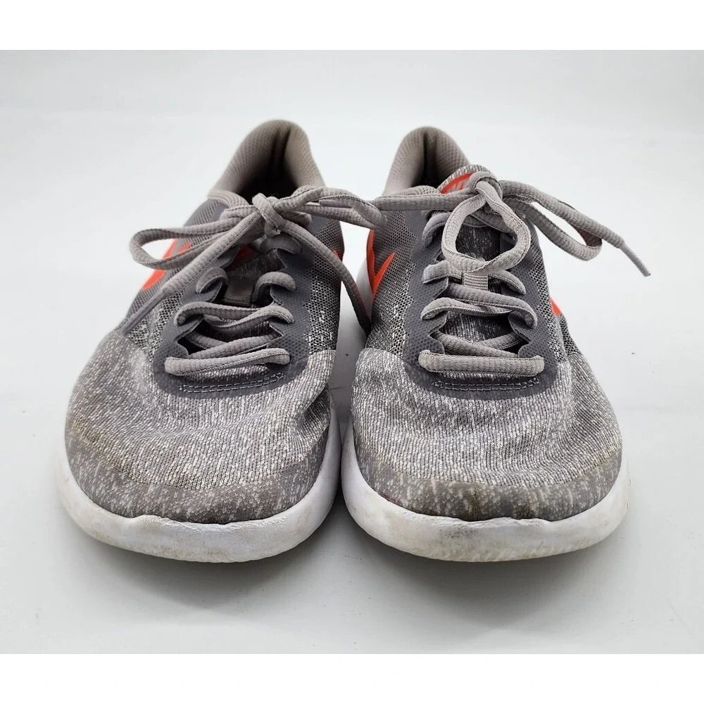 Nike Flex Contact Shoes Youth Size 5Y Atmoshpere Grey / Total Crimson 917932-006